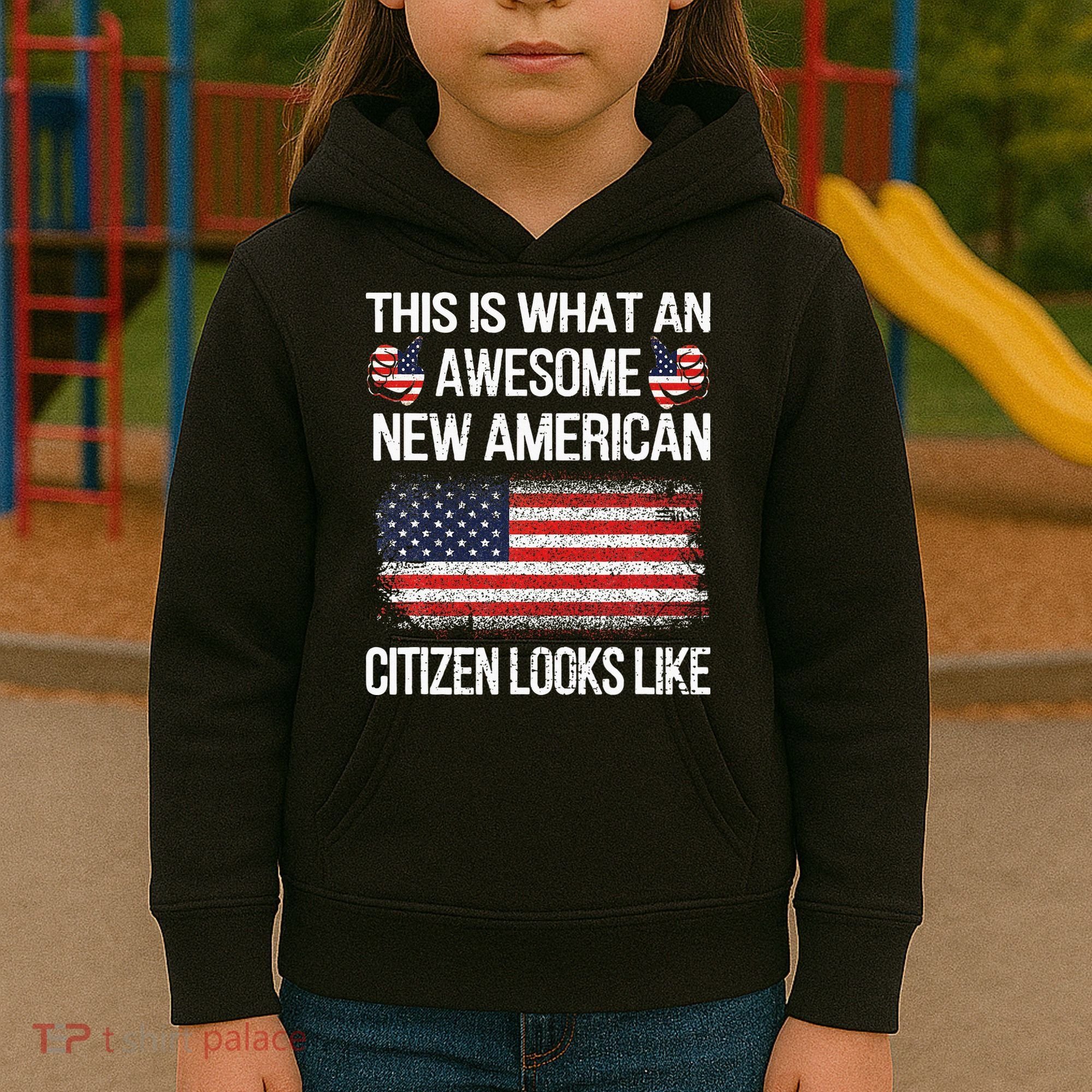 Awesome New American Flag Us Citizenship Usa Us Citizen Kids Hoodie