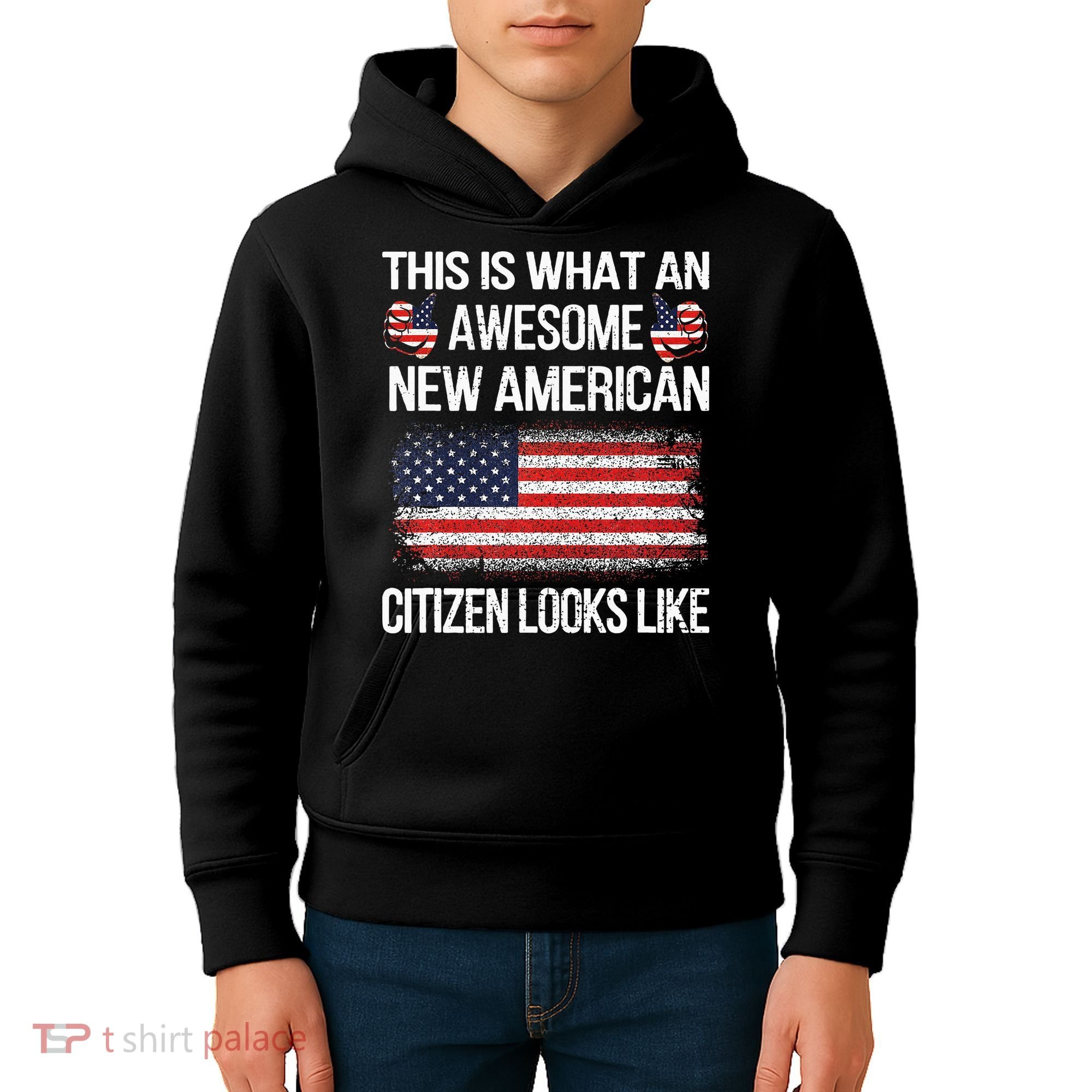 Awesome New American Flag Us Citizenship Usa Us Citizen Kids Hoodie