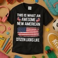 Awesome New American Flag Us Citizenship Usa Us Citizen Kids T-Shirt thumb 3
