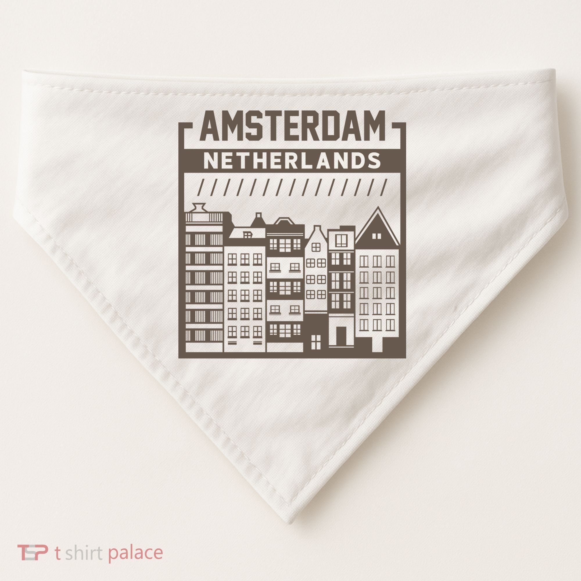 Amsterdam Netherlands USA-Made Doggie Bandana