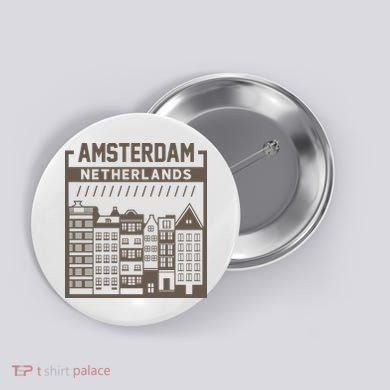 Amsterdam Netherlands Button