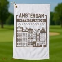 Amsterdam Netherlands Golf Towel thumb 1
