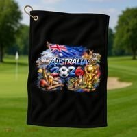 AUSTRAMIA North America Soccer Tournament 2026 Golf Towel thumb 1