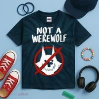 ATW Not A Werewolf Kids Tie-Dye T-Shirt thumb 2