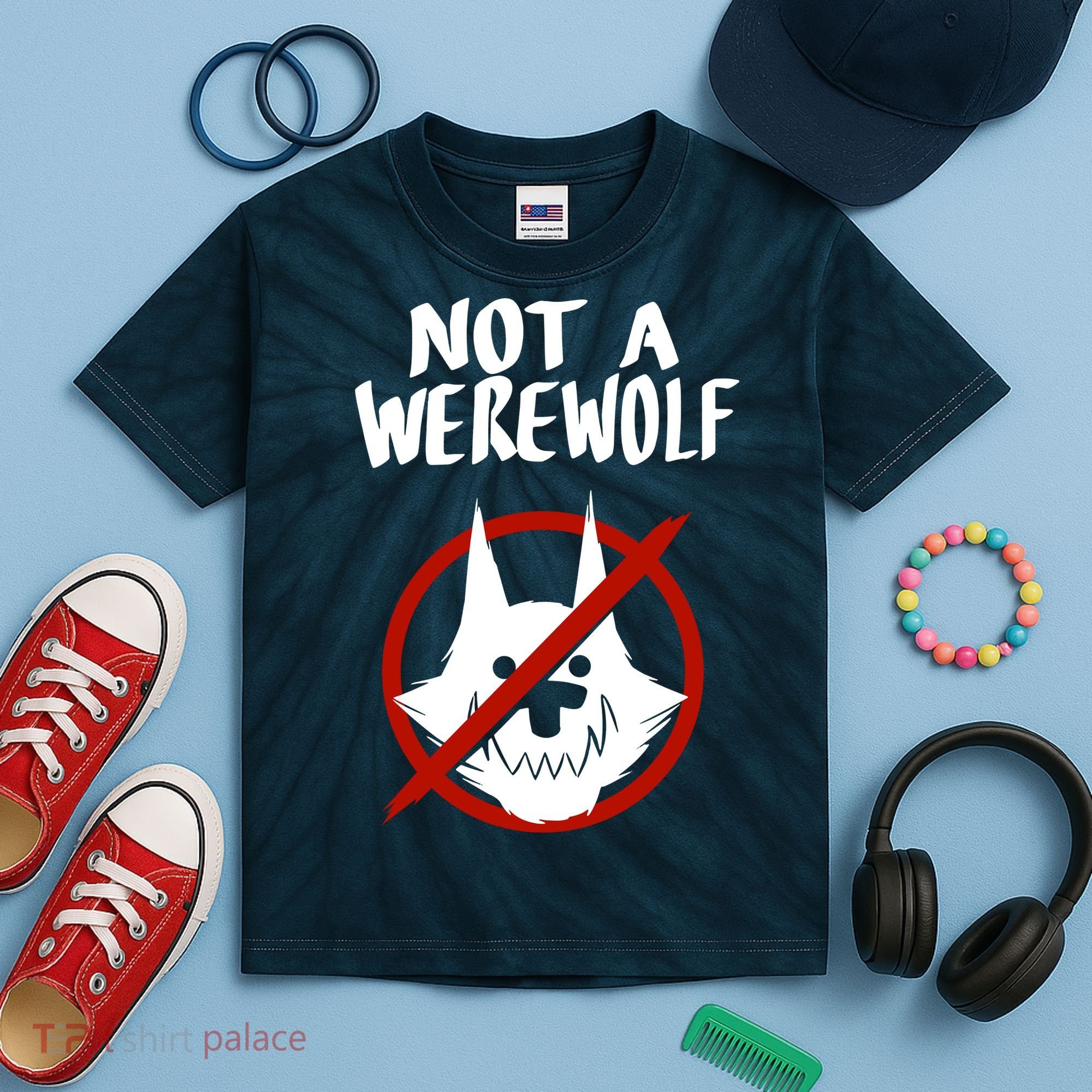 ATW Not A Werewolf Kids Tie-Dye T-Shirt