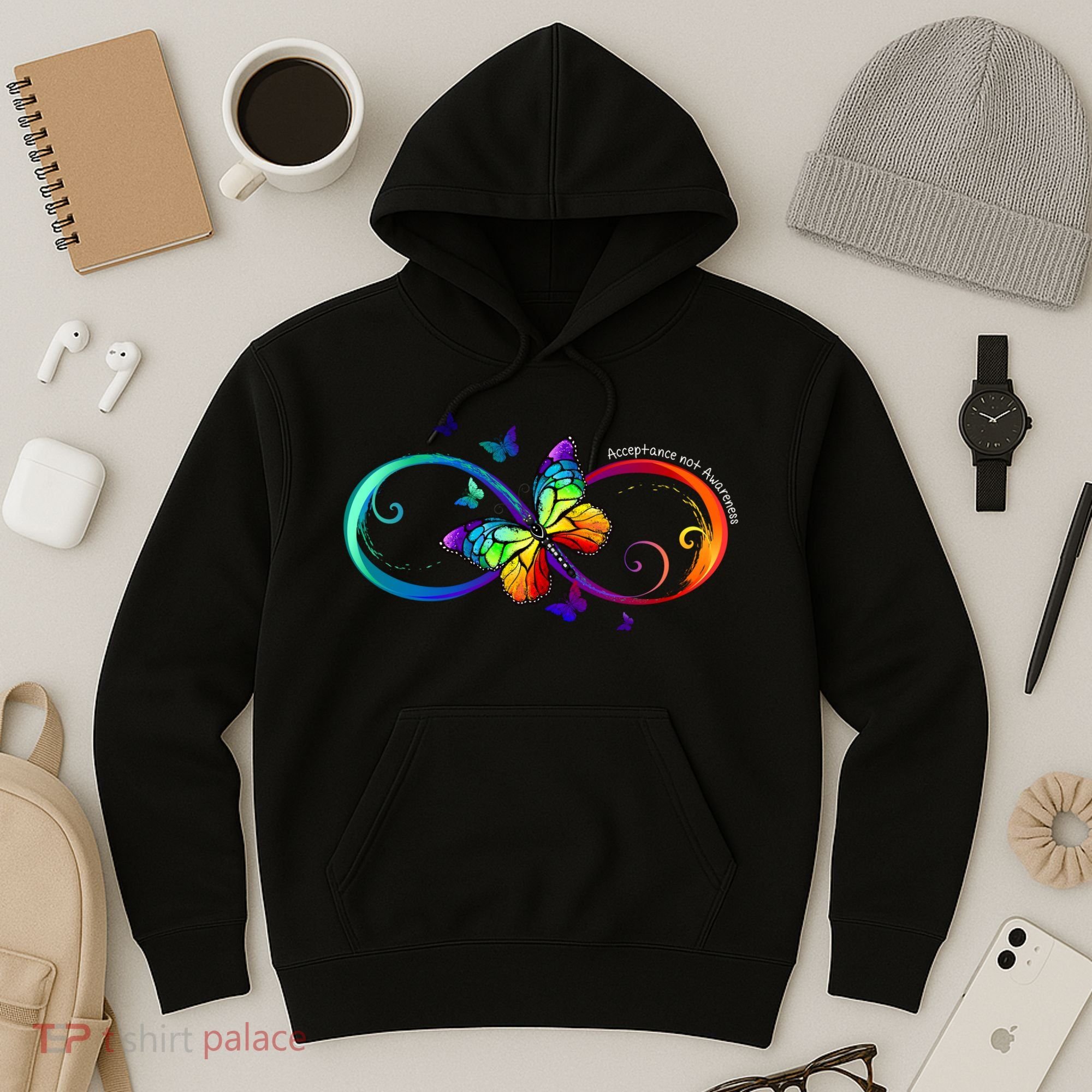 Acceptance Not Awareness Butterfly Hoodie