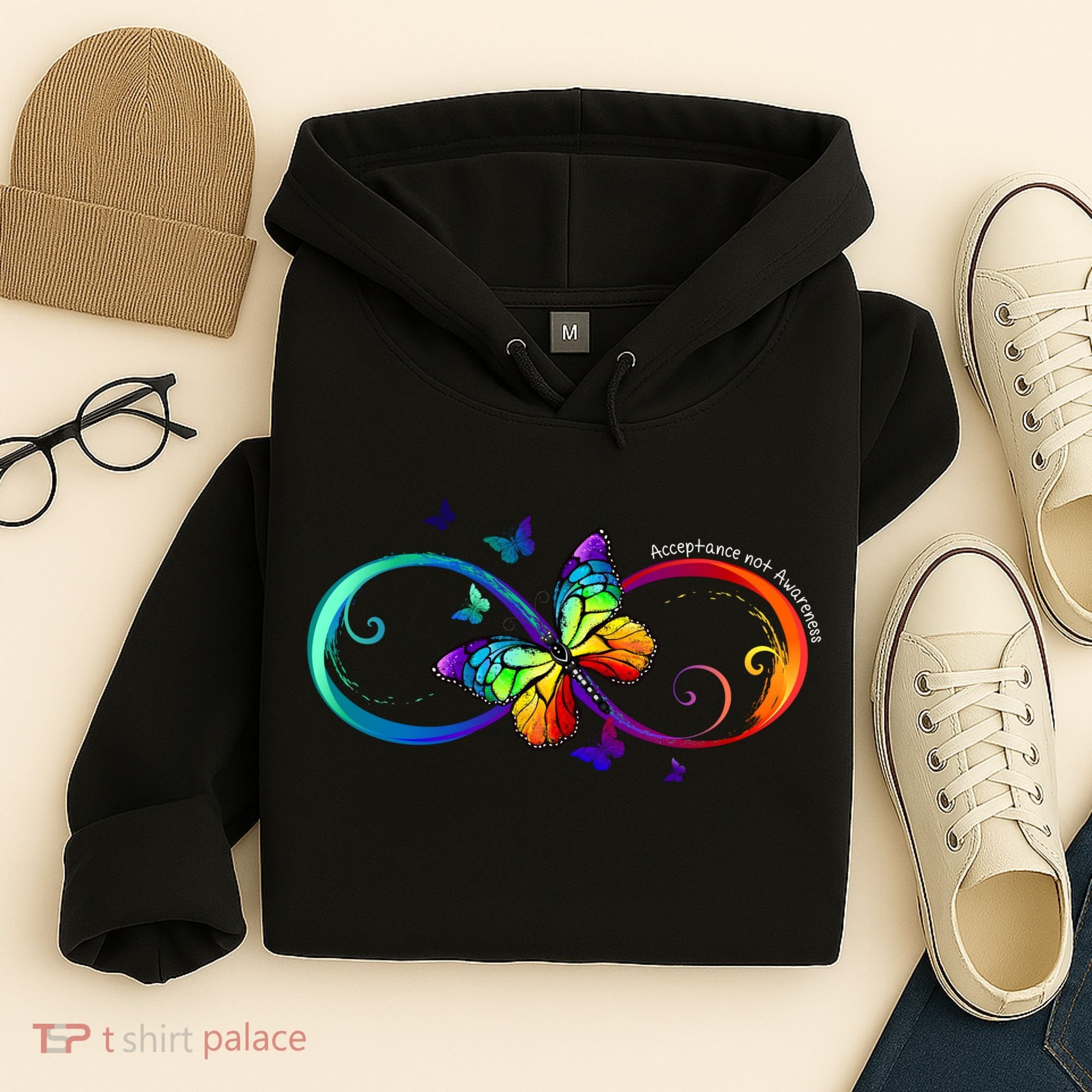Acceptance Not Awareness Butterfly Hoodie