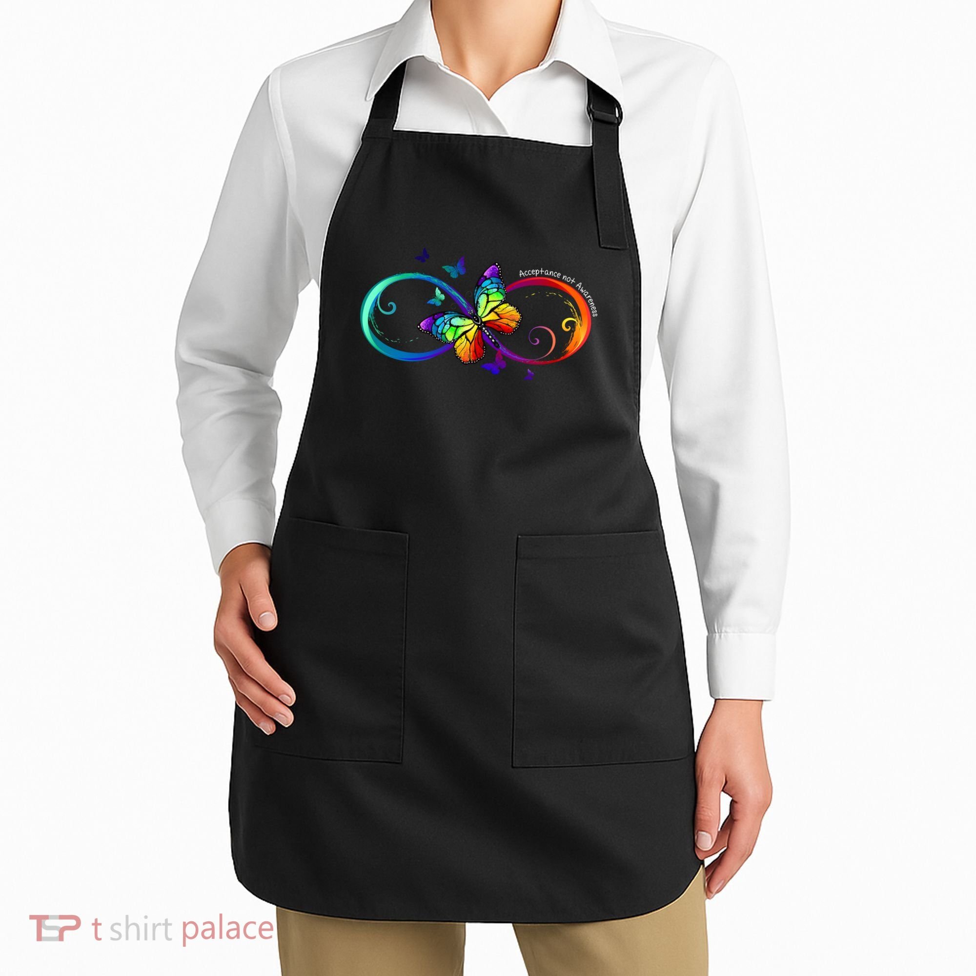 Acceptance Not Awareness Butterfly Apron