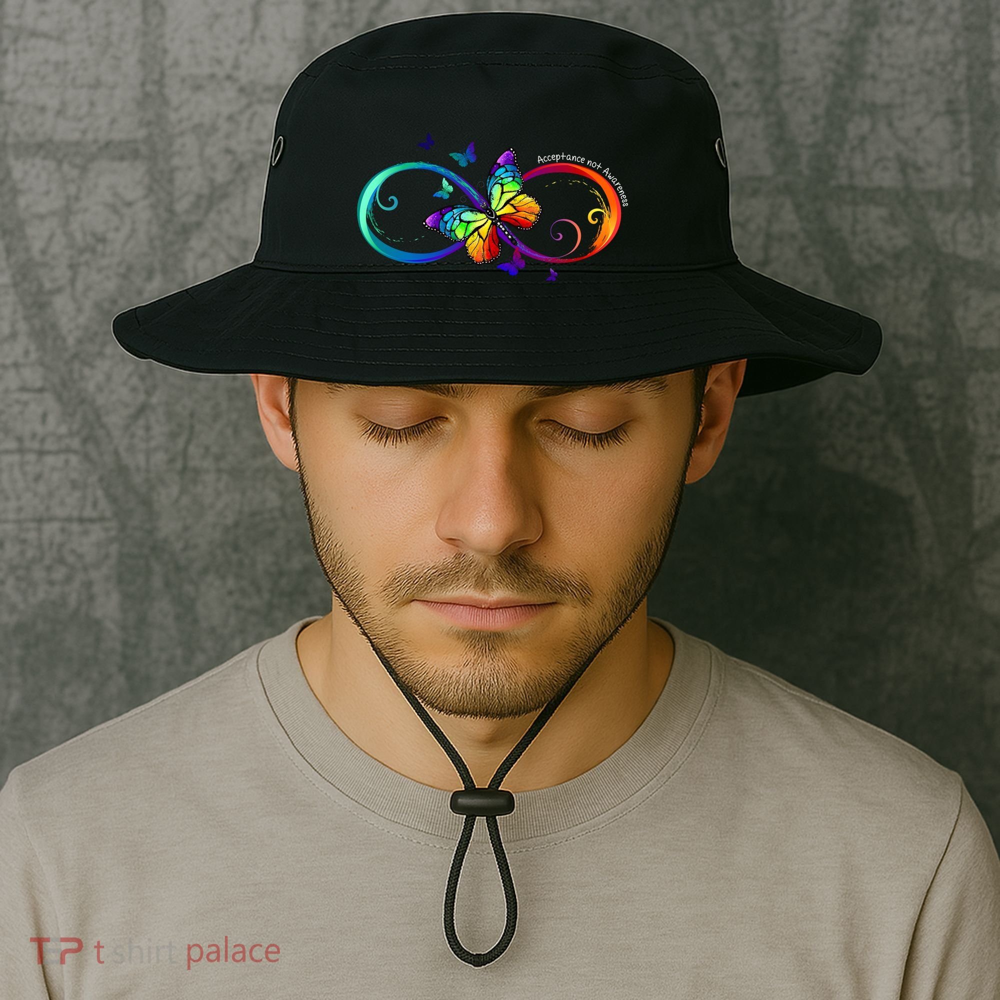 Acceptance Not Awareness Butterfly Bucket Hat