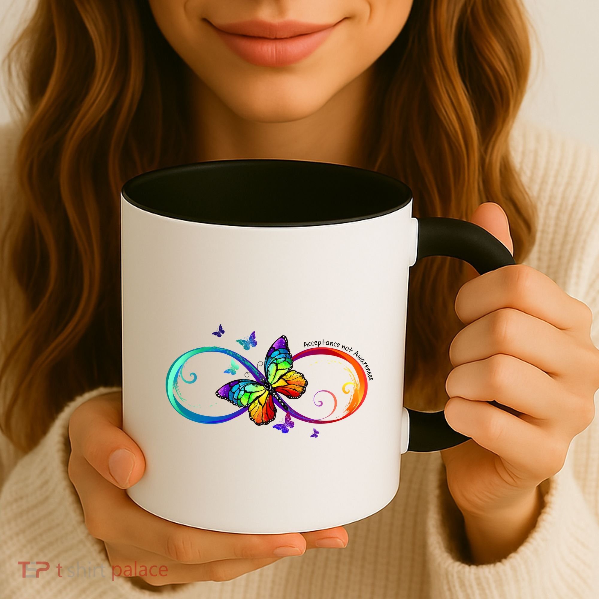 Acceptance Not Awareness Butterfly Coffee Mug