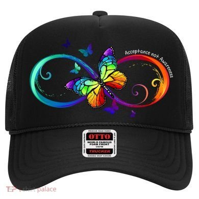 Acceptance Not Awareness Butterfly Hat
