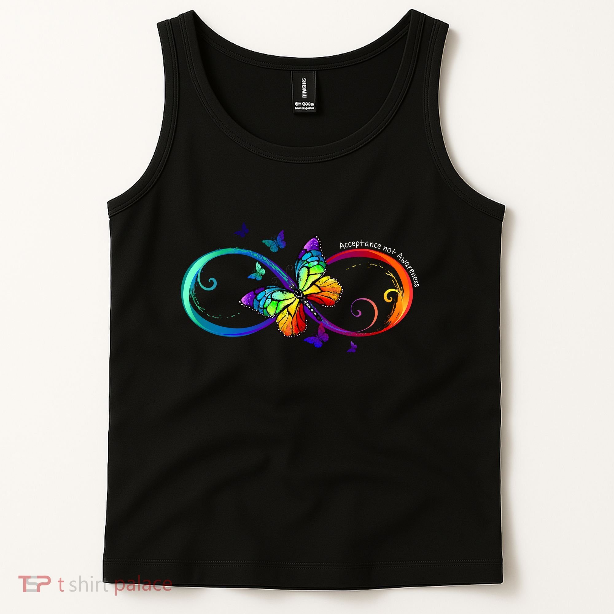 Acceptance Not Awareness Butterfly Tank Top