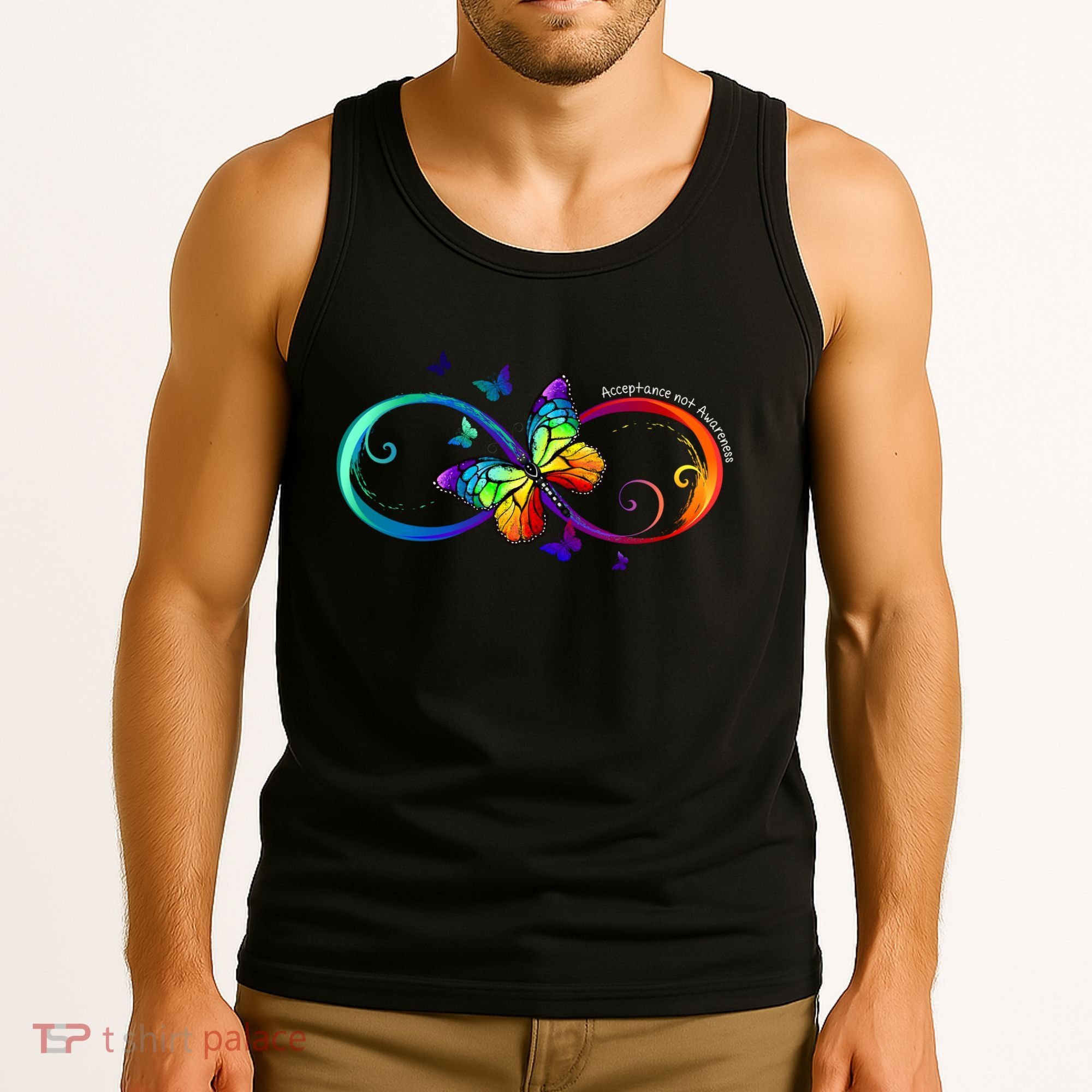 Acceptance Not Awareness Butterfly Tank Top
