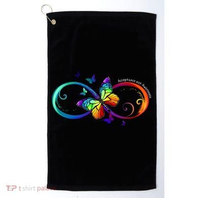 Acceptance Not Awareness Butterfly Golf Towel