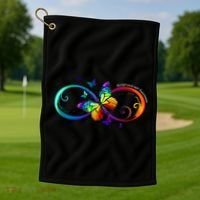 Acceptance Not Awareness Butterfly Golf Towel thumb 1