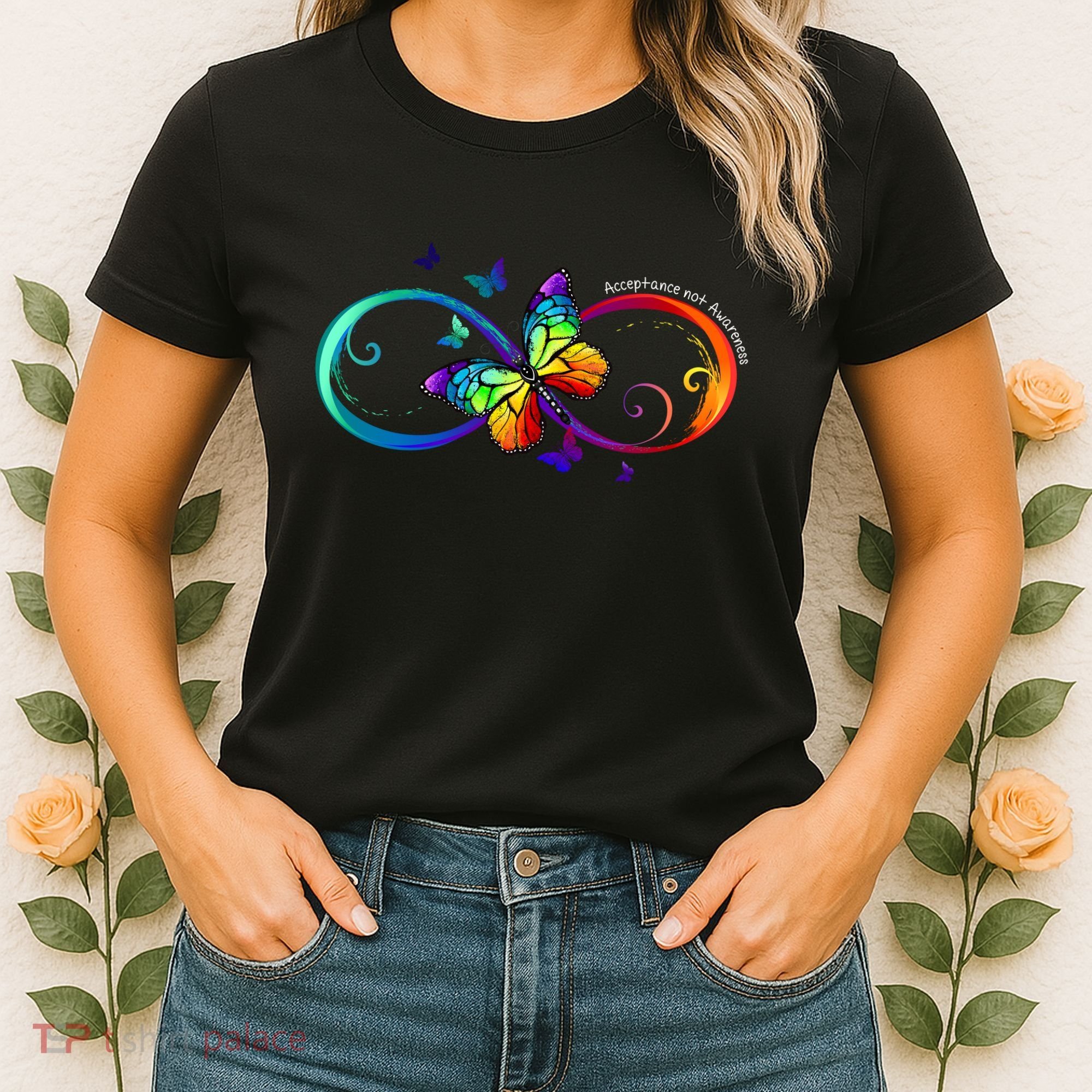Acceptance Not Awareness Butterfly Women's T-Shirt