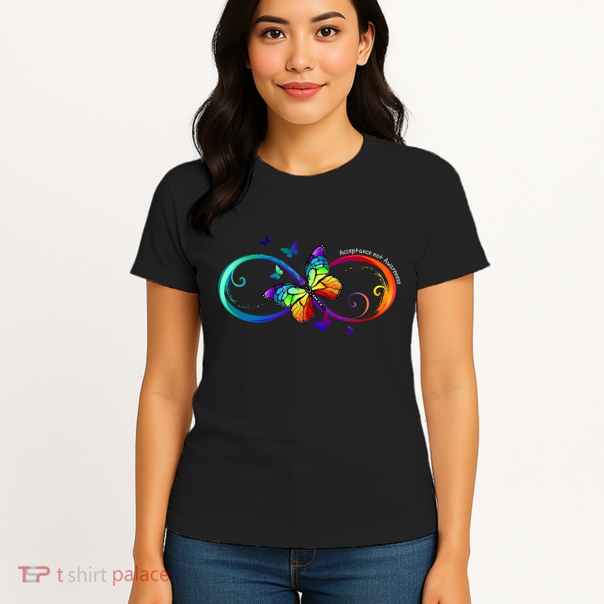 Acceptance Not Awareness Butterfly Women's T-Shirt