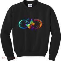 Acceptance Not Awareness Butterfly Kids Sweatshirt thumb 0
