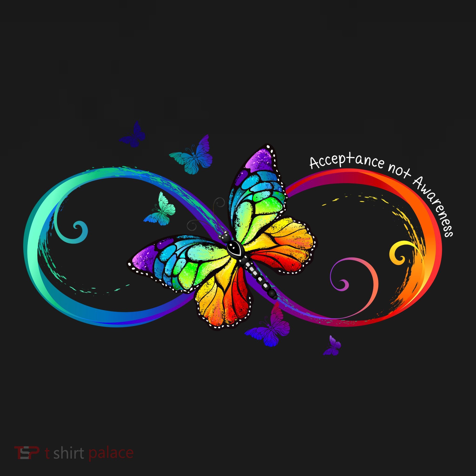 Acceptance Not Awareness Butterfly Kids Sweatshirt