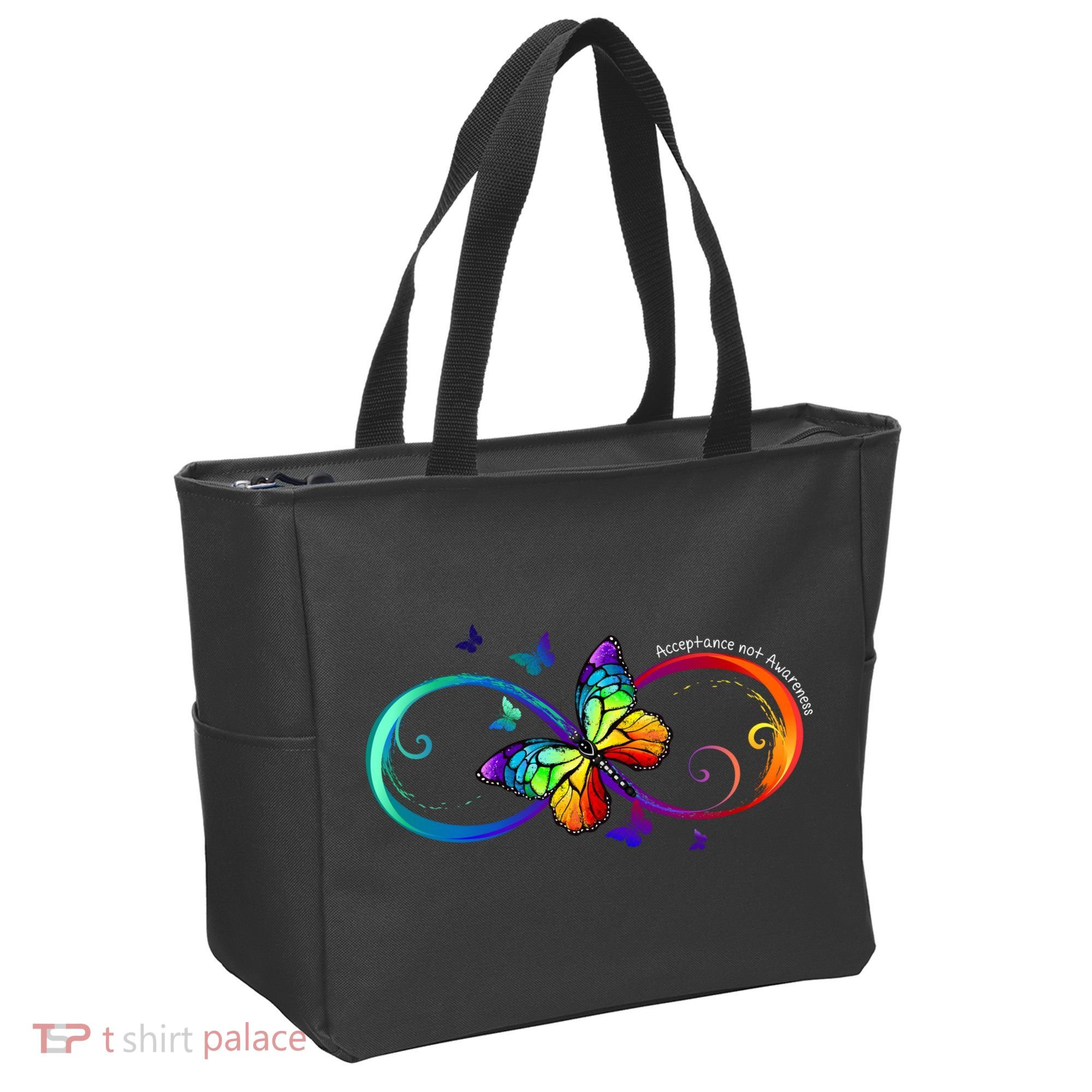 Acceptance Not Awareness Butterfly Tote Bag