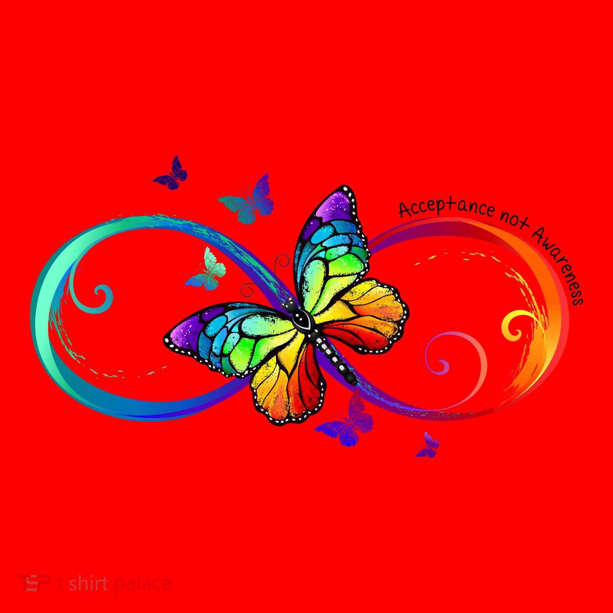 Acceptance Not Awareness Butterfly Santa Hat