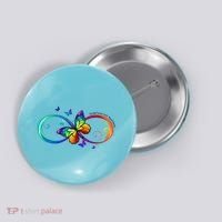 Acceptance Not Awareness Butterfly Button thumb 0