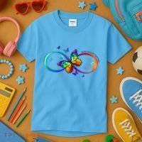 Acceptance Not Awareness Butterfly Kids T-Shirt thumb 3