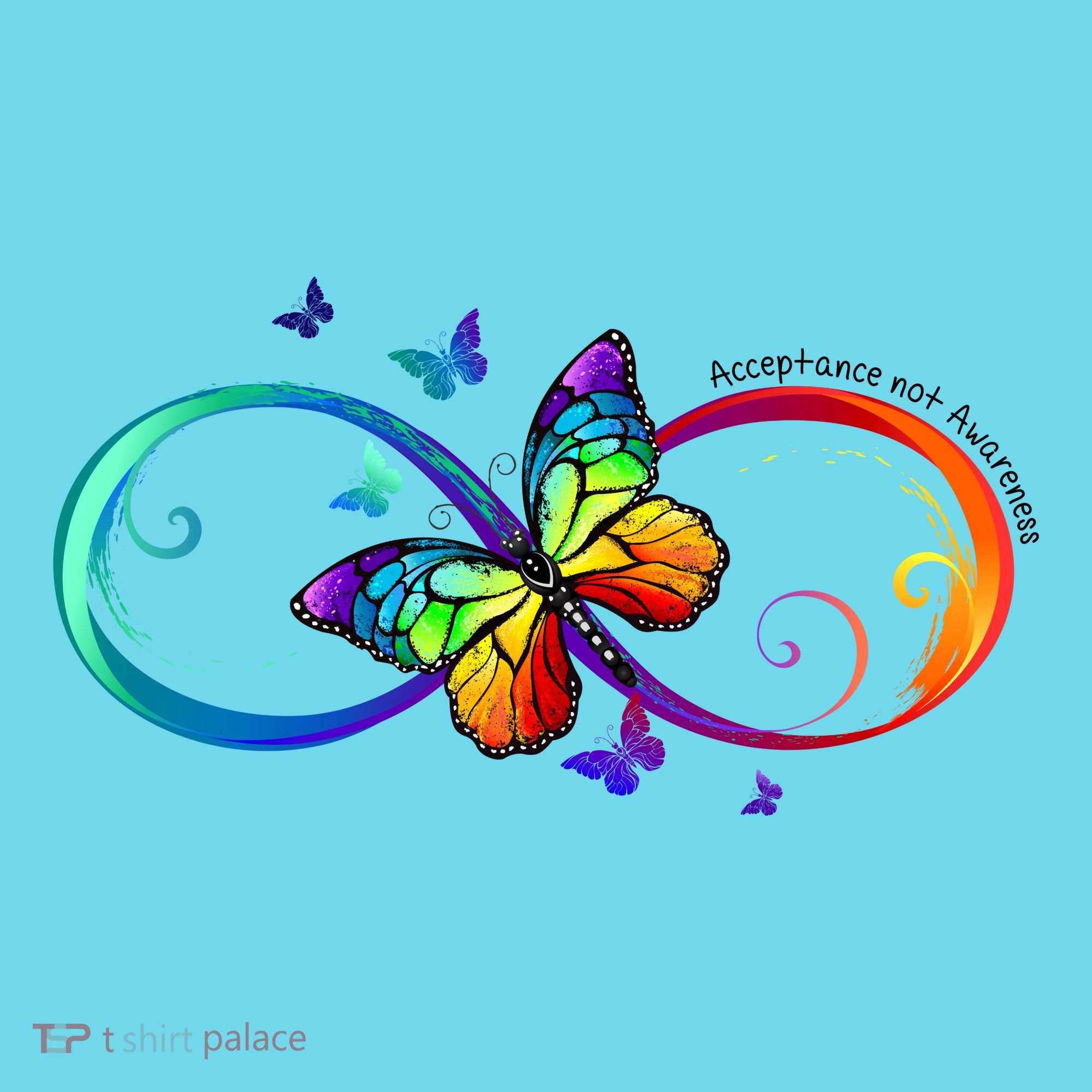 Acceptance Not Awareness Butterfly Kids T-Shirt