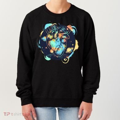 Anatomic Heart Among Galaxies and Planets Women's Sweatshirt