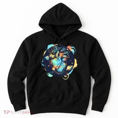 Anatomic Heart Among Galaxies and Planets Hoodie
