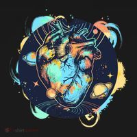 Anatomic Heart Among Galaxies and Planets Long Sleeve Shirt thumb 2