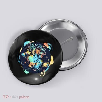 Anatomic Heart Among Galaxies and Planets Button