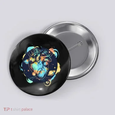 Anatomic Heart Among Galaxies and Planets Button