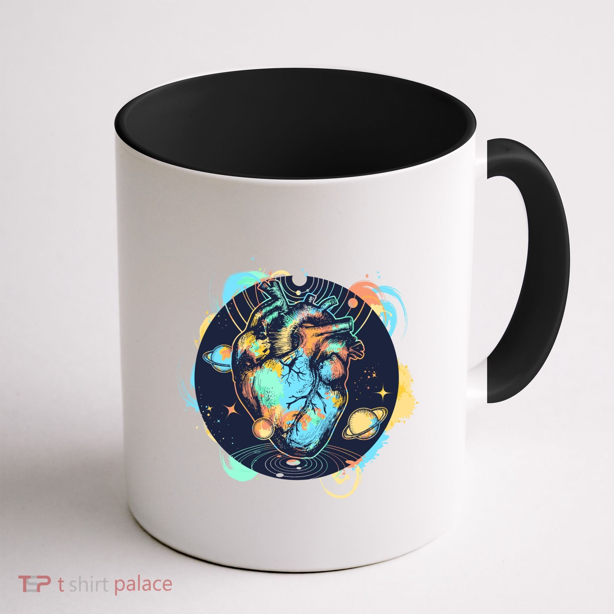Anatomic Heart Among Galaxies and Planets Coffee Mug