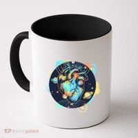 Anatomic Heart Among Galaxies and Planets Coffee Mug thumb 0