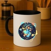 Anatomic Heart Among Galaxies and Planets Coffee Mug thumb 4