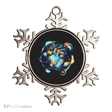 Anatomic Heart Among Galaxies and Planets Ornament