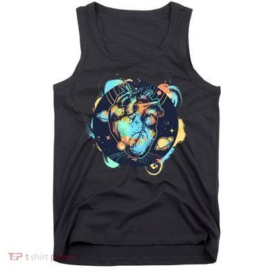 Anatomic Heart Among Galaxies and Planets Tank Top