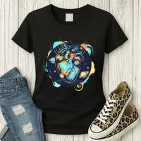 Anatomic Heart Among Galaxies and Planets Women's T-Shirt thumb 3