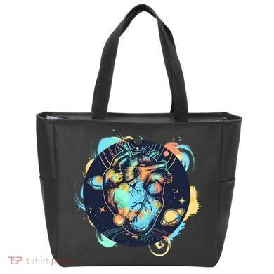 Anatomic Heart Among Galaxies and Planets Tote Bag
