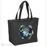 Anatomic Heart Among Galaxies and Planets Tote Bag thumb 2