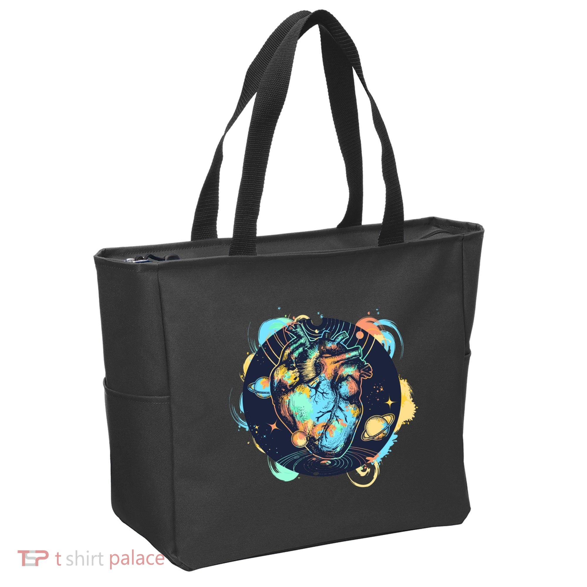 Anatomic Heart Among Galaxies and Planets Tote Bag