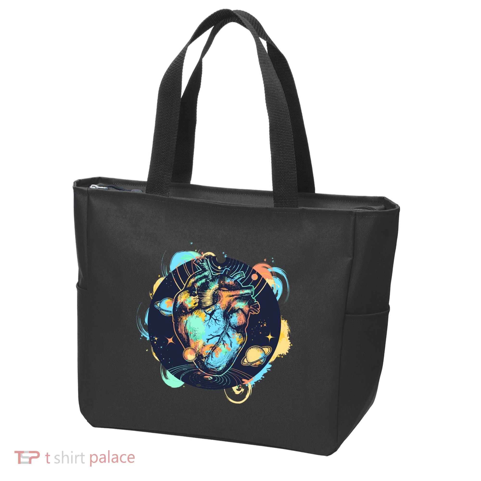 Anatomic Heart Among Galaxies and Planets Tote Bag