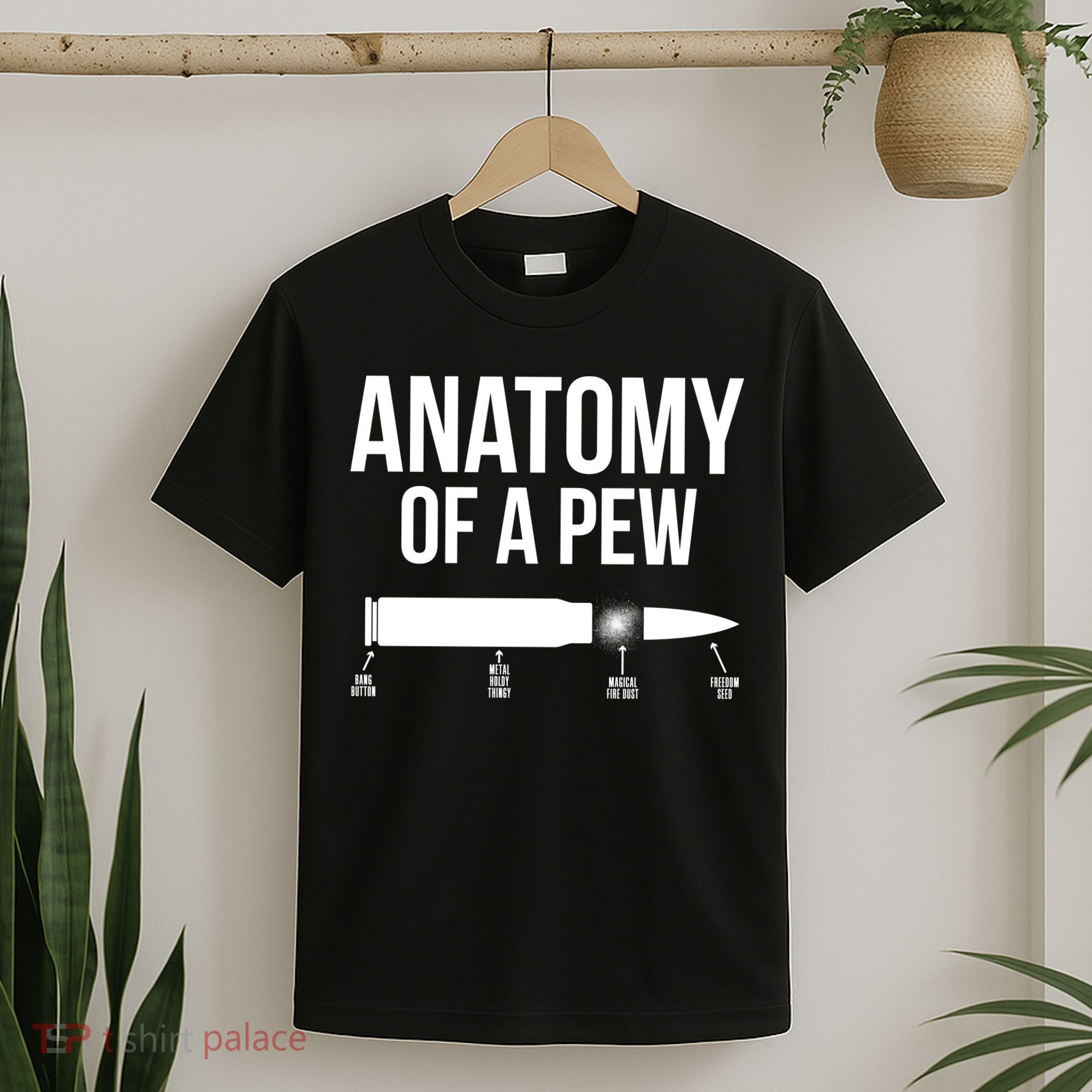Anatomy Of A Pew Funny Bullet Pro Guns T-Shirt