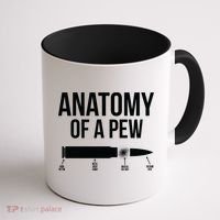 Anatomy Of A Pew Funny Bullet Pro Guns Coffee Mug thumb 1