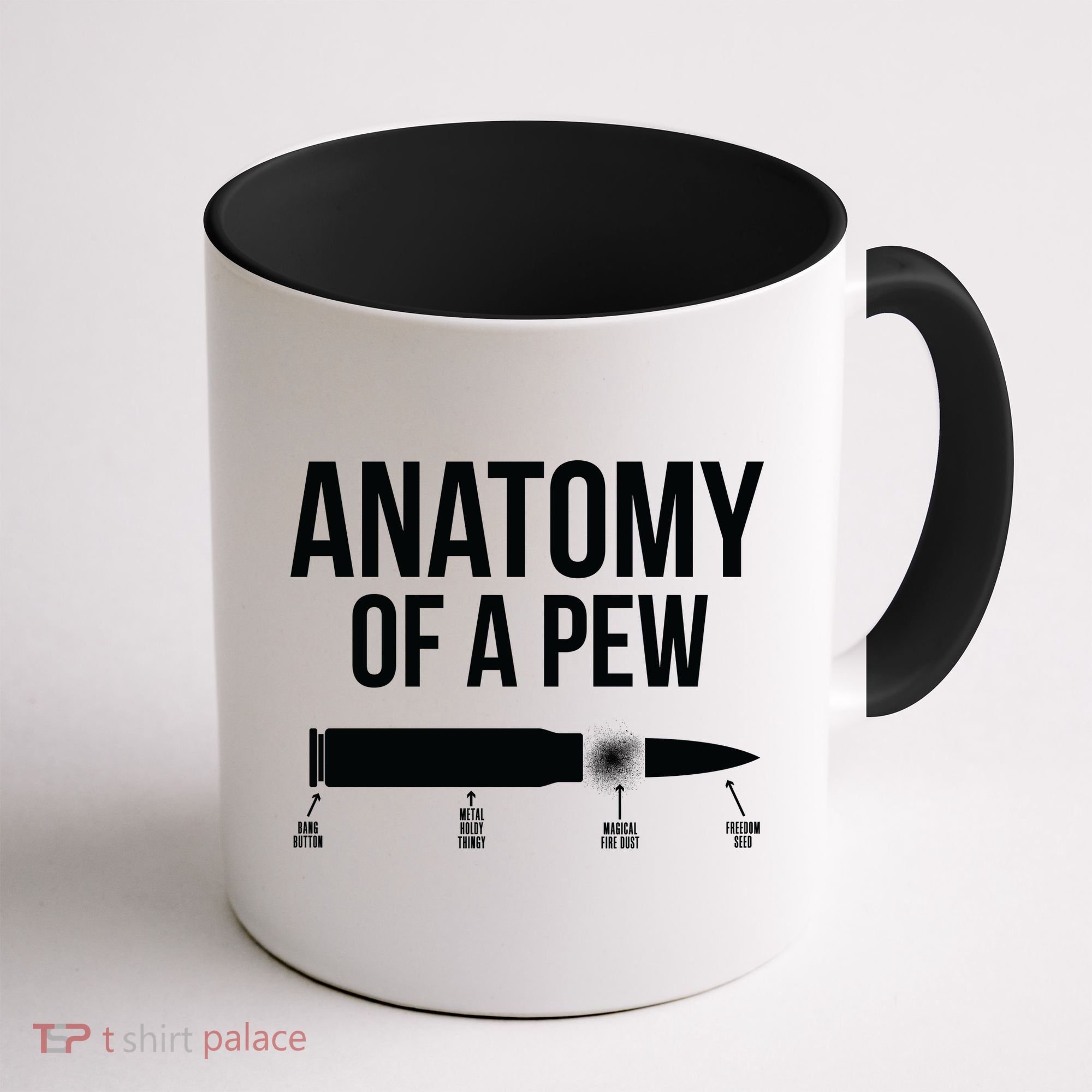 Anatomy Of A Pew Funny Bullet Pro Guns Coffee Mug