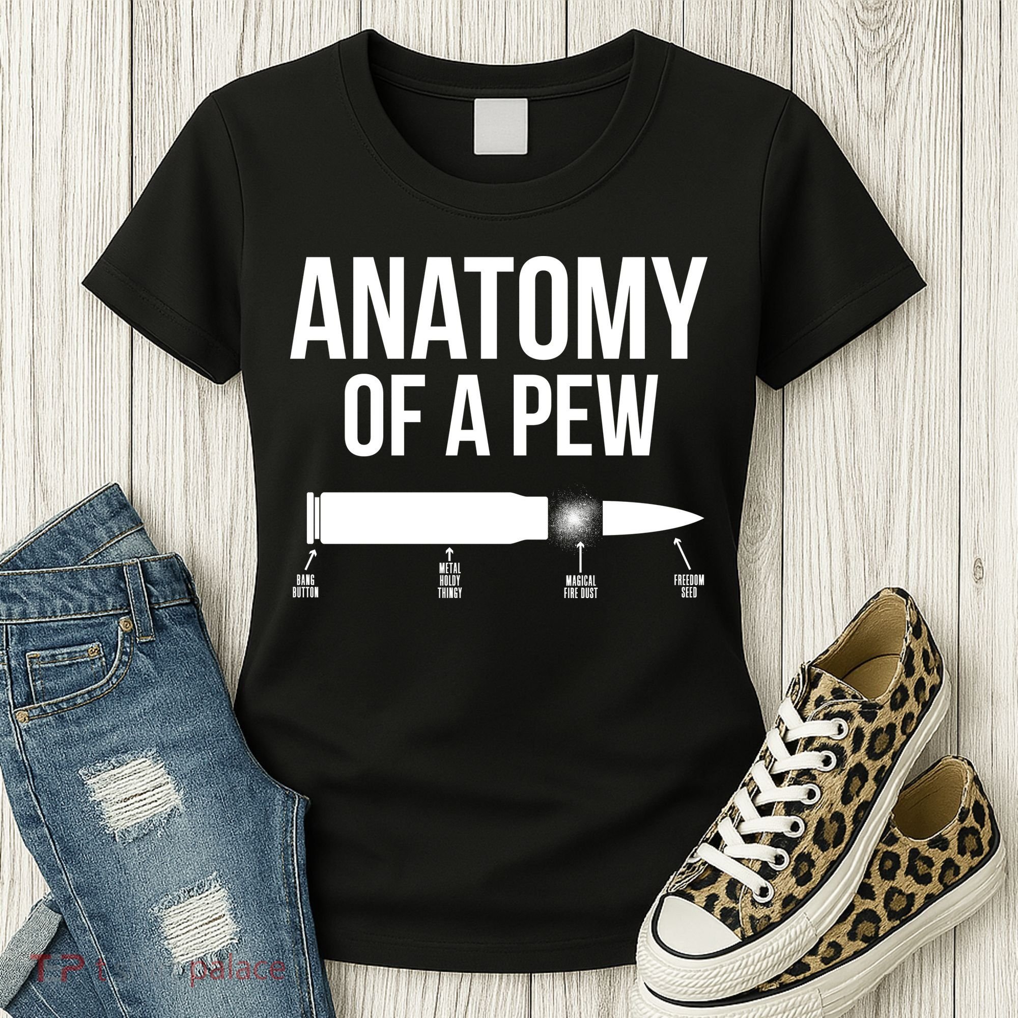 Anatomy Of A Pew Funny Bullet Pro Guns Women's T-Shirt
