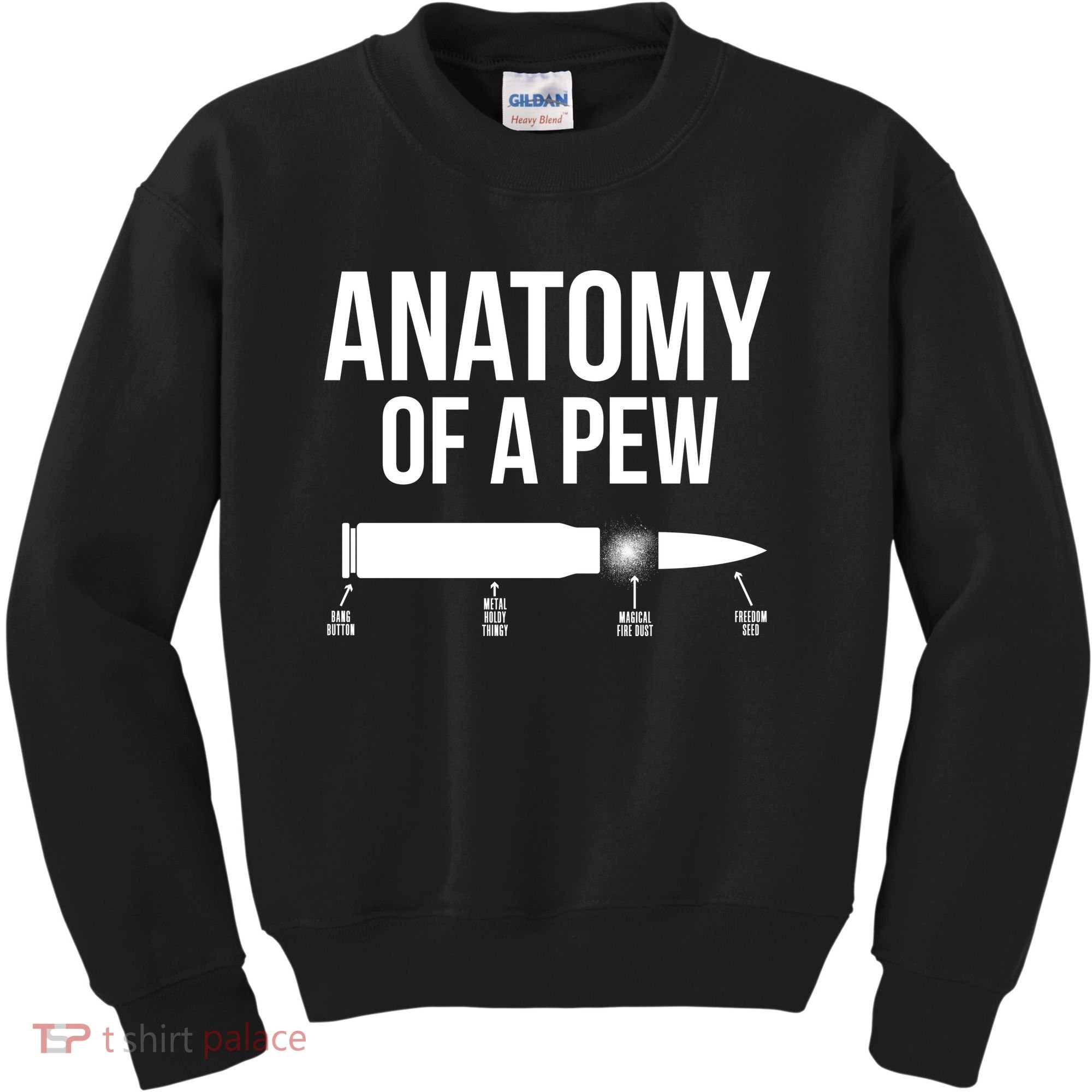 Anatomy Of A Pew Funny Bullet Pro Guns Kids Sweatshirt