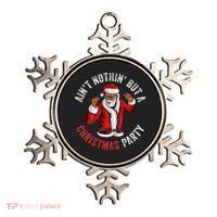 Aint Nothin But A Christmas Party African American Santa Ornament thumb 0