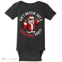 Aint Nothin But A Christmas Party African American Santa Baby Bodysuit thumb 0